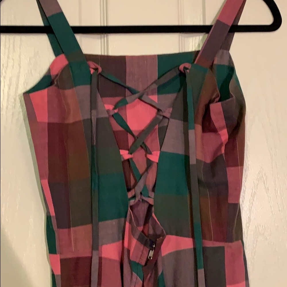 Vintage Plaid Summer Dress with Pockets - Picture 5 of 7